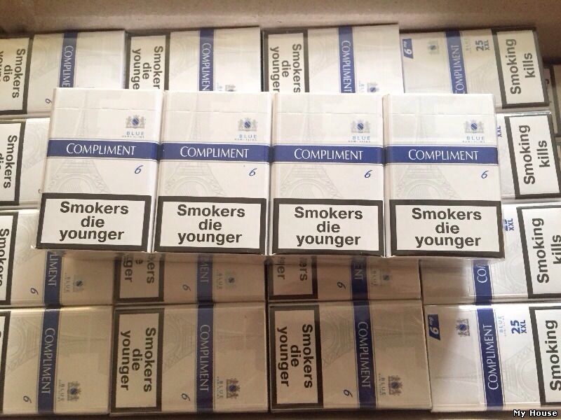 Продам оптом сигареты «Compliment Demi blue6 XXL». Ящик-480 пачек (60 блоков по 8пачек).
