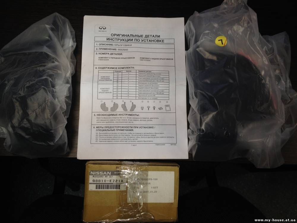 Передние брызговики