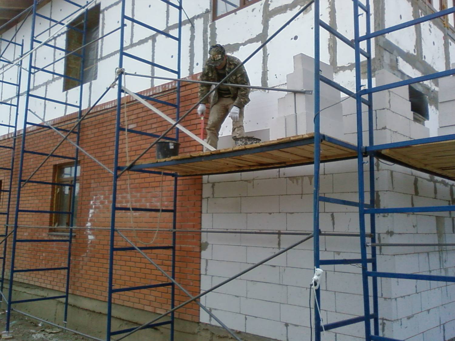 Леса строительные, рамные.