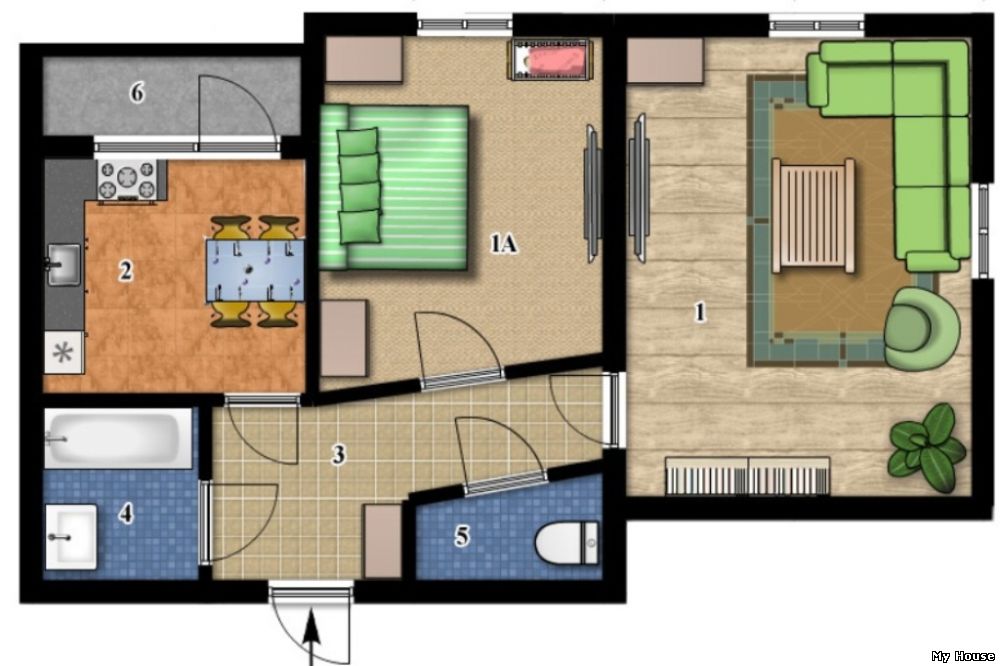 2-х комнатная квартира 56,77 кв.м в ЖК Чайка