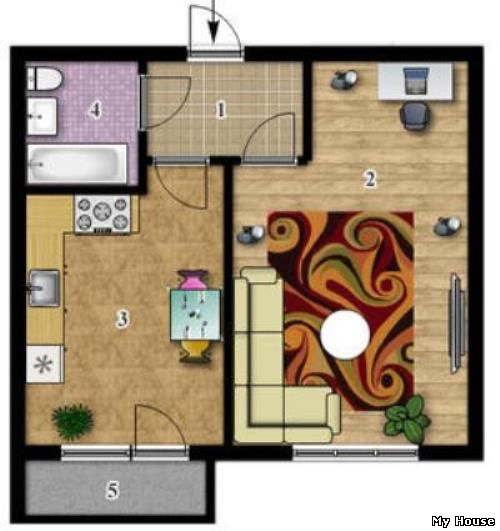 1-комнатная квартира 35,06 кв.м в ЖК Сонцтаун. c. Чайки