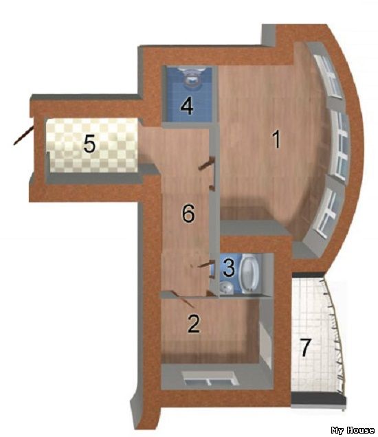1-но комнатная квартира 46,27 кв.м в ЖК Чайка. Чайки