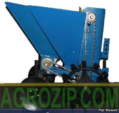 Картофелесажалка ЗАРЯ-К с бункером под удобрения для мотоблока