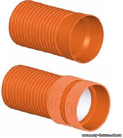 Труба гофрированная двухслойная SN8 полипропиленовая от производителя