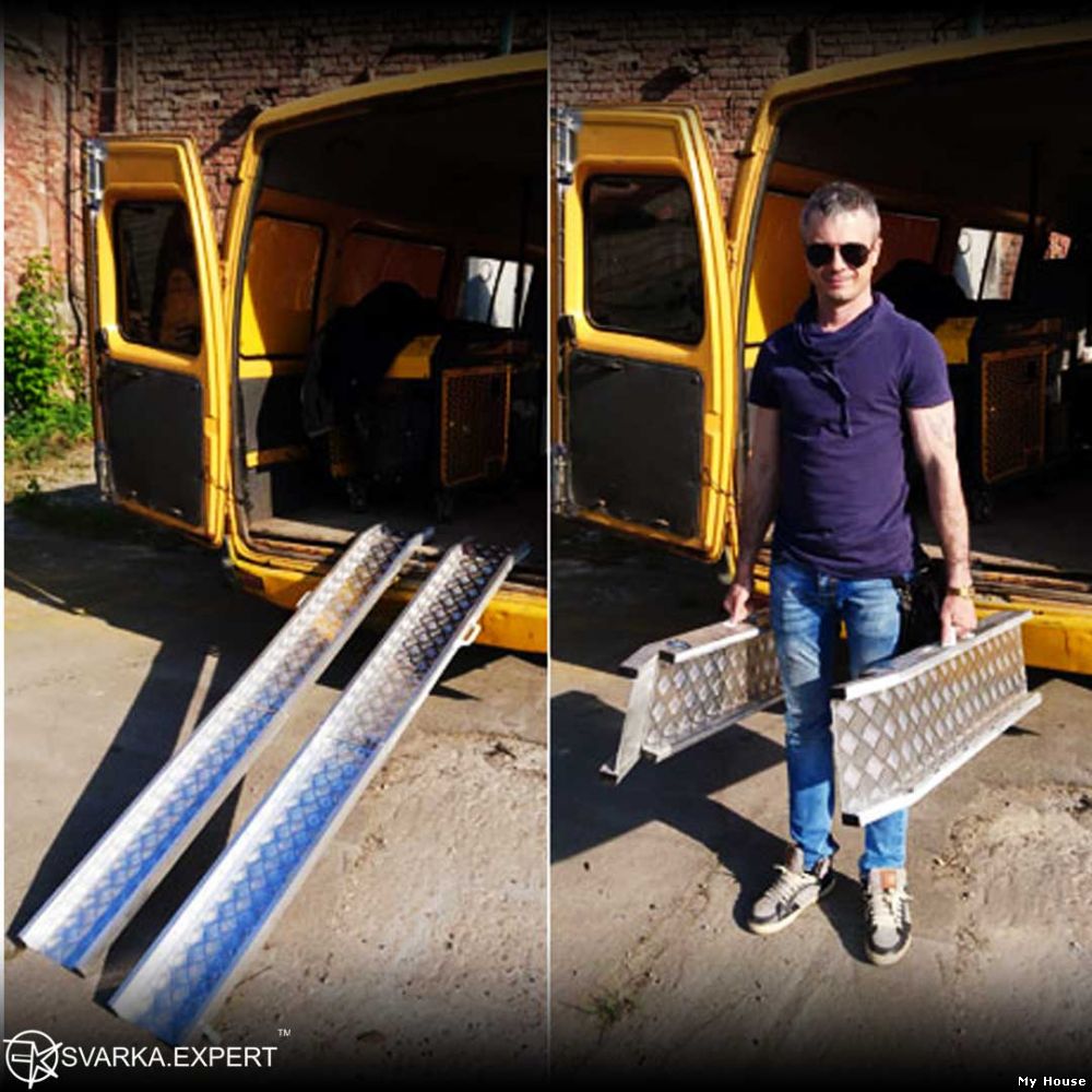 Переносной алюминиевый пандус.  _