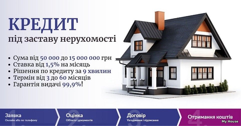 Отримання кредиту під заставу нерухомості Київ.